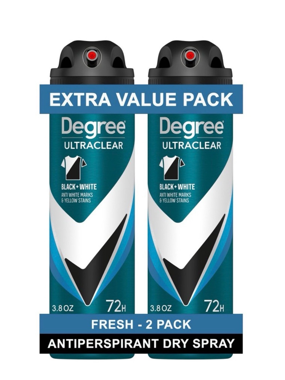 2 Pack Degree Ultraclear Black & White 72 Hour Antiperspirant Deodorant in Fresh